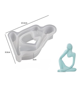 SİLİKON KALIP İTHAL DÜŞÜNEN ADAM FİGÜR OBJE TAŞ TOZU KALIP EPOKSİ REÇİNE KALIP NO: 1 HB140-0118