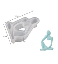 SİLİKON KALIP İTHAL DÜŞÜNEN ADAM FİGÜR OBJE TAŞ TOZU KALIP EPOKSİ REÇİNE KALIP NO: 1 HB140-0118