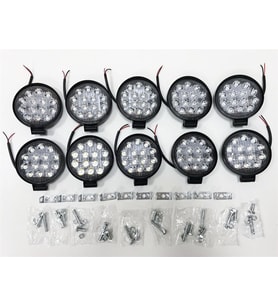 10 Adet 14 Led Yuvarlak Off Road Sis Farı Sis Lambası Çalışma Lambası Projektör
