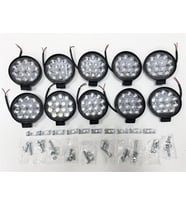 10 Adet 14 Led Yuvarlak Off Road Sis Farı Sis Lambası Çalışma Lambası Projektör