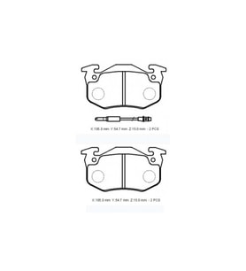 RENAULT TWINGO- 01/02; ÖN FREN BALATASI (2 KABLOLU)(DİSK)(105X54,7X15) (BRAMAX) 7701202891