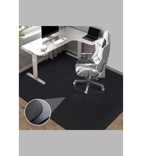 Valerine Life Ofis Zemin Matı Ofis, Oyuncu Bilgisayar Masası Zemini Kaymaz Koruyucu Paspas 120x160cm (Siyah)