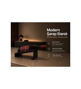 Modern Şarap Standı ve Tekli Şişe Tutucu