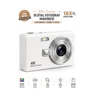 Dijital Fotoğraf Makinası 2.7k Ultra Hd 50mp 16x Zoom Vlogger - Hafıza Kartı Hediyeli !