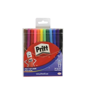 Pritt Keçeli Boya Kalemi 12 Renk Keçeli Kalem (Karışık)
