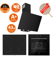 Ferre FlowArt Kappa SilenArt Ultra Sessiz Siyah Ankastre Set ( D077-SA + QBL62CS  +  MS261 )