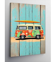 Kanvas Tablo Retro Karavan