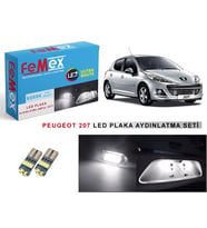 Peugeot 207 LED Plaka Aydınlatma Ampul Seti FEMEX Parlak Beyaz