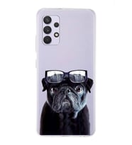 PrintiFy Samsung Galaxy A13 4G ile Uyumlu 1mm Slim Fit Köpek 3 050f Baskılı Şeffaf  Kılıf