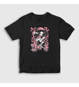 Presmono Unisex Çocuk Siyah Fight Nezuko Kamado Anime Demon Slayer Kimetsu No Yaiba T-Shirt 308028tt