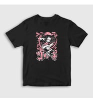Presmono Unisex Çocuk Siyah Fight Nezuko Kamado Anime Demon Slayer Kimetsu No Yaiba T-Shirt 308028tt