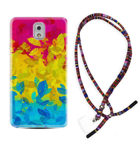 Samsung Note 3 4 5 8 9 20 Ultra 10 Lite Kılıf Boyun Asklı Rasta Silikon Yapraklar 1634