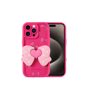 Apple iPhone 15 Pro Uyumlu Kılıf Kamera Korumalı Figür Tasarımlı Zore Kapya Kapak (K.Pembe)