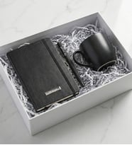 İsme Özel Defter, Kalem, Kupa Hediye Seti – Kurumsal ve Ofis Hediyesi (Siyah)