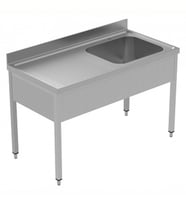 Electrolux Professional Tek Evyeli Tezgah, Evyesi 600x500 Mm, Damlalığı Solda - 1400 Mm, Plus GLG1416SXE
