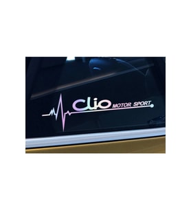 Clio Yan Cam Sticker Oto Kapı 20 Cm X 7 Cm Hologram c77