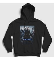 Presmono Unisex Beyaz Cover Film The Matrix Kapüşonlu Sweatshirt 253760tt (Siyah)