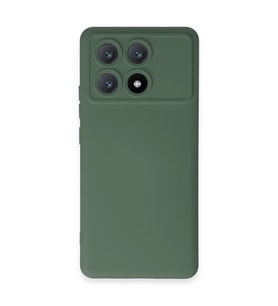 Xiaomi Poco X6 Pro Kılıf Nano İçi Kadife Silikon - Koyu Yeşil