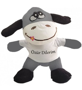 Özür Dilerim Peluş Eşek (Gri)