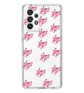 Samsung Galaxy A13 Uyumlu Pink Panter Tasarımlı Şeffaf Telefon Kılıfı
