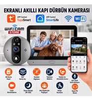 Tuya Smart Ekranlı Akıllı Kapı Dürbün Kamerası