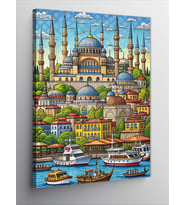 Kanvas Tablo Minyatür Cami