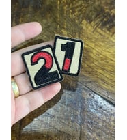 ÜTÜ İLE YAPIŞAN 21RAKAMLI ARMA DİKİŞ APLİKE 5X3 CM