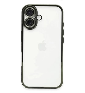 Newface Apple iPhone 16 Plus Kılıf Razer Lensli Silikon - Yeşil