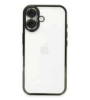 Newface Apple iPhone 16 Plus Kılıf Razer Lensli Silikon - Yeşil