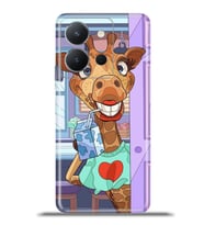 Vivo Y36 Kapak HD Renkli Dizayn Silikon Kılıf - Evcil Zurafa