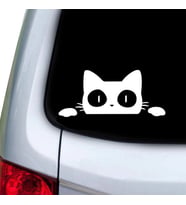 Kedi araba Arka Cam Sticker yapıştırması 19cm