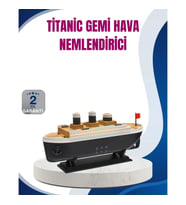 Mey İthalat® Dekoratif Gemi Modeli 7 Renk Işıklı Hava Nemlendirici ve Oda Kokusu Difüzörü