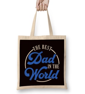 Best Dad In World Papa Father Daddy Poppa Husband Stepdad Bez Çanta Uzun Saplı