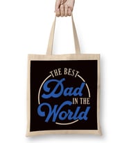 Best Dad In World Papa Father Daddy Poppa Husband Stepdad Bez Çanta Uzun Saplı