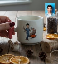Kişiye Özel Karikatürlü Erkek Diş Hekimi T Kupa Tıp Bayramı Hediyesi