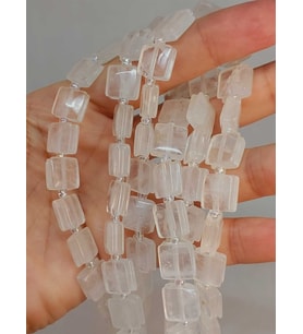 Kristal Kuvars Taşı Yandan Oyuklu Kare Kesim 10x10mm Dizi (49556)