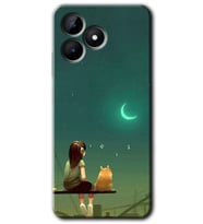 Realme C53 Kılıf HD Desen Baskılı Kılıf - Kedili Kız