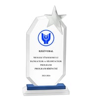 ODAK KUPA - Cam Plaketler - CM-004 B - 12x23 cm
