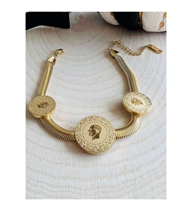 GOLD RENK ÜÇLÜ ÇELİK ATA BİLEKLİK ACR0658