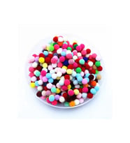 12mm Renkli Karışık Yumuşak Ponpon Peluş 200 Adet