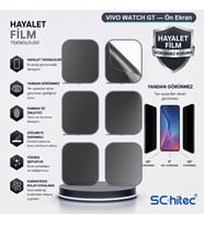 SChitec VIVO WATCH GT Uyumlu Ön Yüzey Hayalet Privacy Hidrojel Ekran Koruyucu