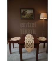 Salon Takımı, Yatak Odası 3 Parça Sehpa Örtüsü, Masa Örtüsü 3 Parça Oda Takımı