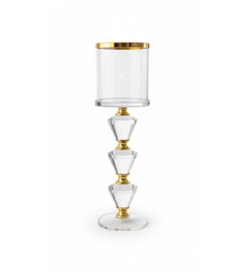 LORENA GOLD KRISTAL MUMLUK 7X7X24 CM