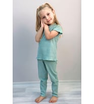 Breeze Kız Çocuk Taytlı Takım Simli Yazı Baskılı 1.5-5 Yaş, Mint Yeşili