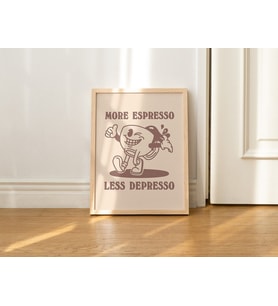 Retro Alıntı Duvar, Daha Fazla Espresso Kahvesi, Duvar Dekoru, Sanat, Baskılar