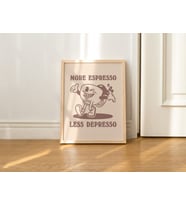 Retro Alıntı Duvar, Daha Fazla Espresso Kahvesi, Duvar Dekoru, Sanat, Baskılar