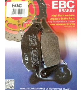 Ebc Fa343 2004-2010 Honda CBR 125 R Uyumlu Arka Fren Balatası Organik Balata