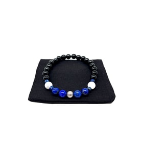 Mavinin Eşsiz Tonu: Lapis Lazuli ve Ay Doğal Taşı Bileklik > Sertifikalı - Handcrafted