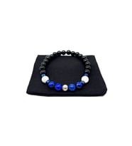 Mavinin Eşsiz Tonu: Lapis Lazuli ve Ay Doğal Taşı Bileklik > Sertifikalı - Handcrafted