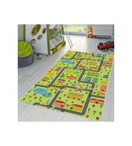 Eliana Home Baskılı, Yıkanabilir Kaymaz Taban Çocuk Halısı LNA4005 100x150 cm (Yeşil)